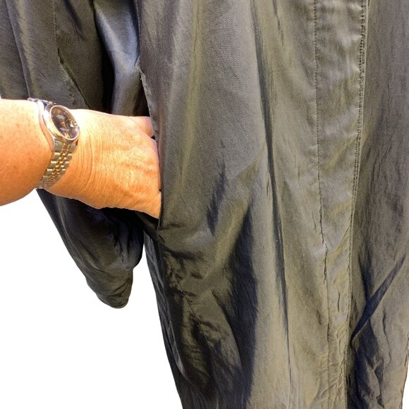 Mycra Pac One Brown/Black Reversible Textured Long Coat W/Matching Handbag Size - Picture 9 of 11